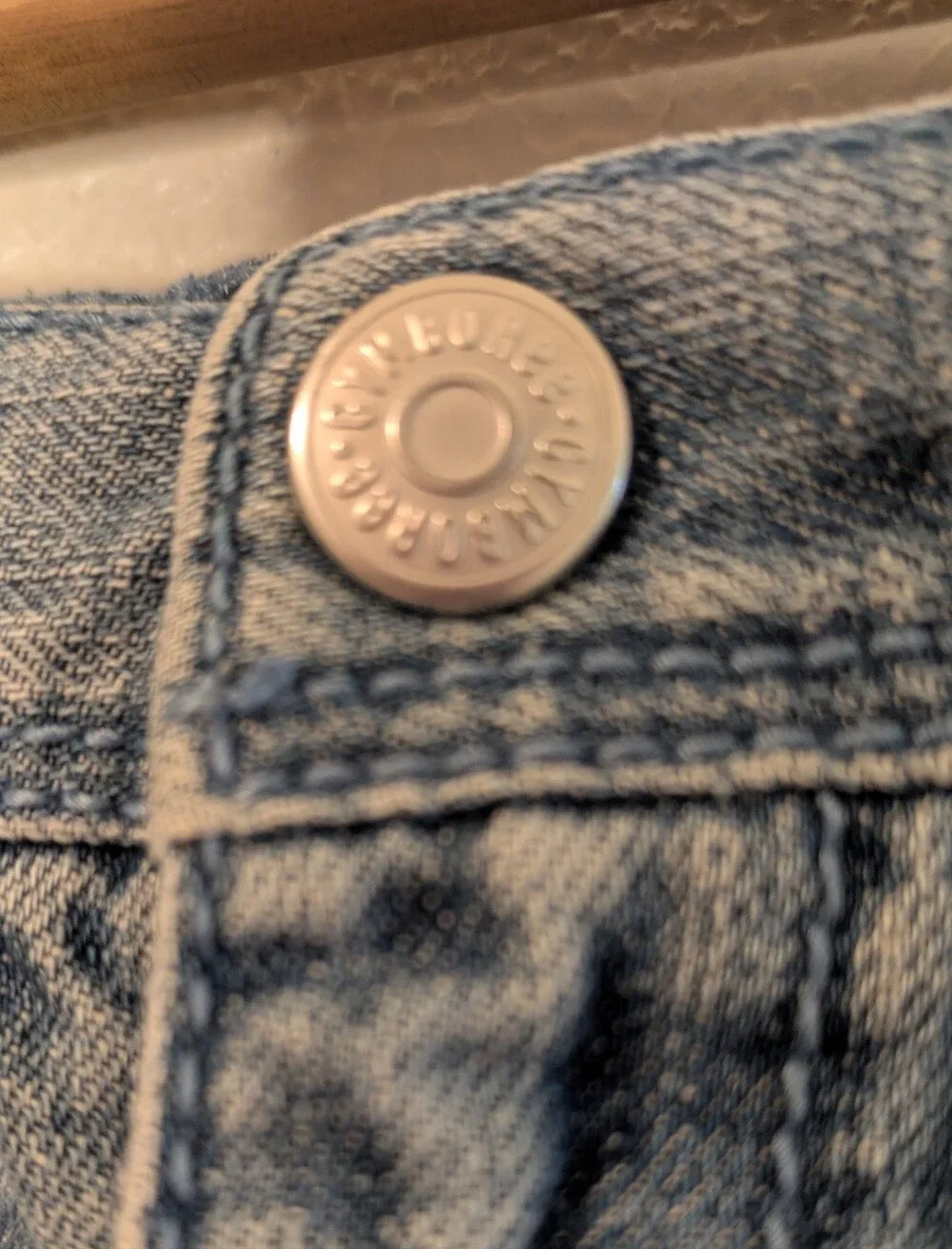 Gymboree Denim Skirt With Fully Adjustable Button Hole Elastic Waist